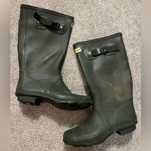 Hunter Olive Waterproof Rainboots